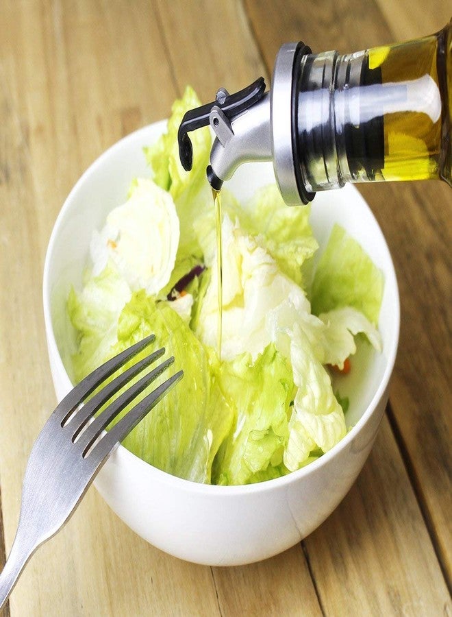 باسكيتي زجاجة توابل شفافة من باسكتي للزيت والخل، مناسبة لطاولة الطعام وموزع المطبخ - 500 مل (عبوة من قطعة واحدة) - Image 2